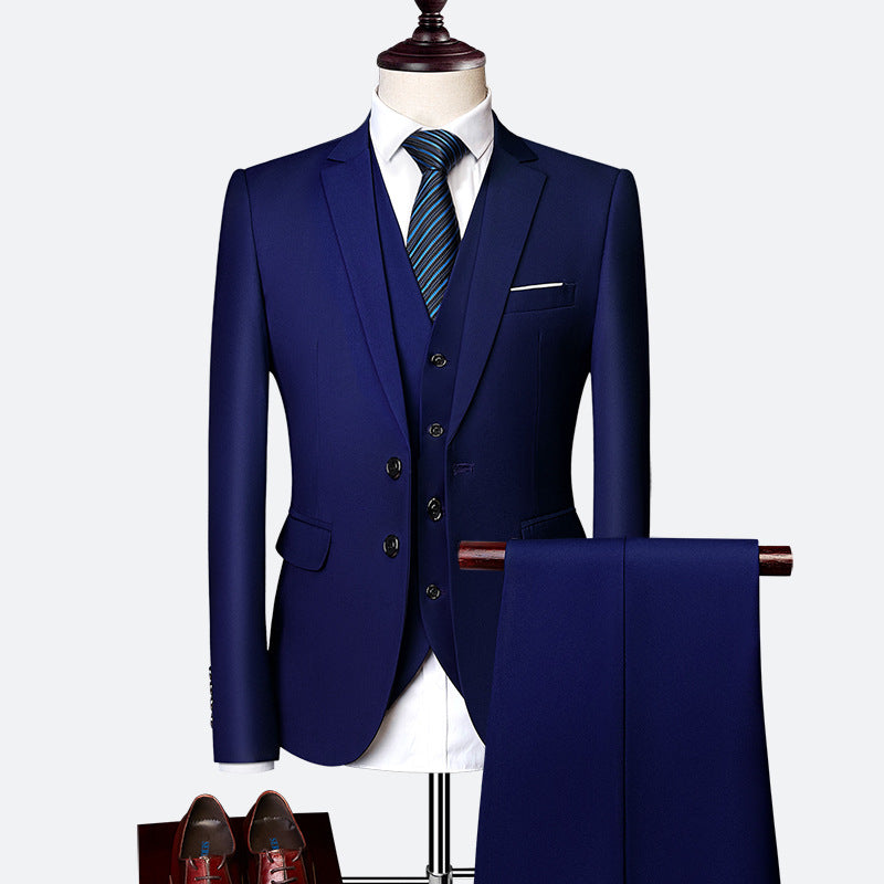 Fato David Homem – Fato Elegante de 3 Peças, Respirável e Confortável para Casamentos e Negócios