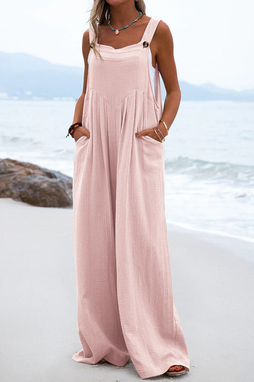 Sophia Salopette Femme – Style Bohème, Pantalons Amples et Bretelles Spaghetti Légères