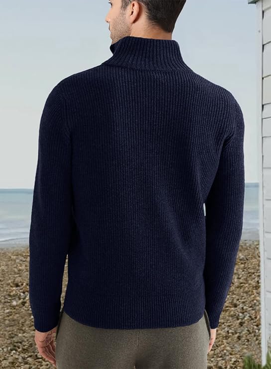 Trenton Pull Homme – Demi-Zip Moderne & Confortable au Style Italien Élégant