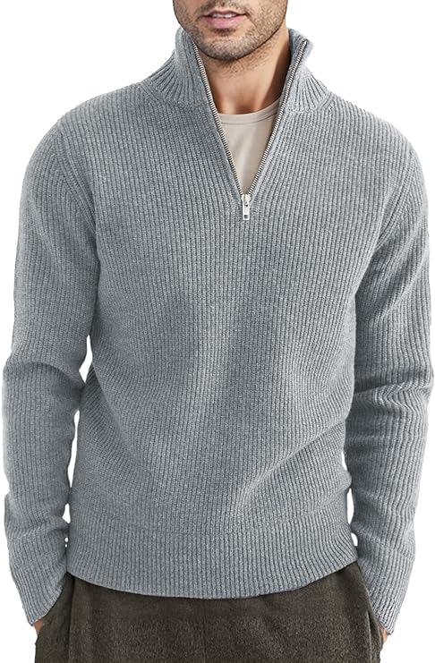 Trenton Pull Homme – Demi-Zip Moderne & Confortable au Style Italien Élégant