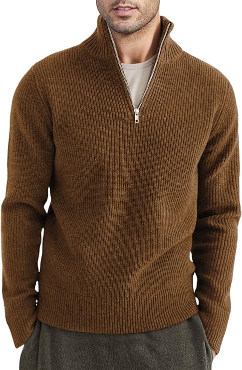 Trenton Pull Homme – Demi-Zip Moderne & Confortable au Style Italien Élégant