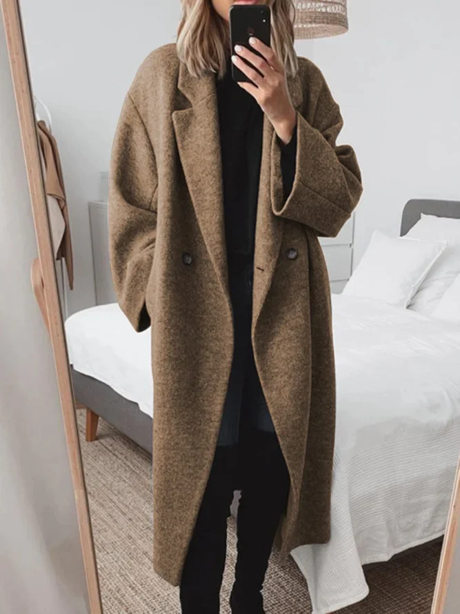 Celia női kabát – hosszú kevert gyapjúból, elegáns és modern oversize szabású