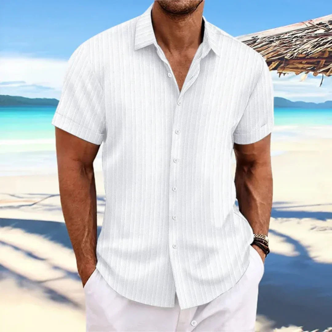 Luke Chemise Herre – Klassisk Skjorte med Korte Ermer & Moderne Snitt for Avslappet Sommerstil