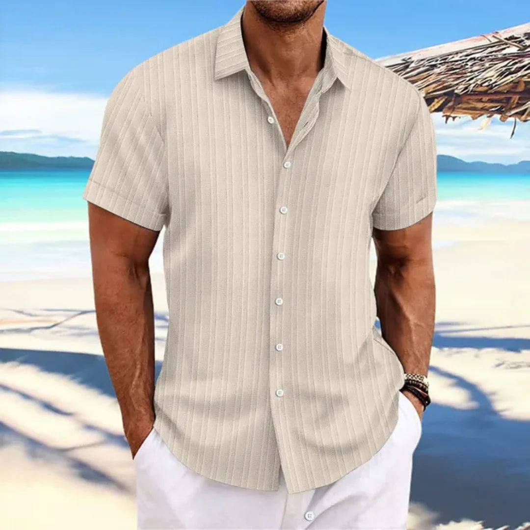 Luke Chemise Herre – Klassisk Skjorte med Korte Ermer & Moderne Snitt for Avslappet Sommerstil
