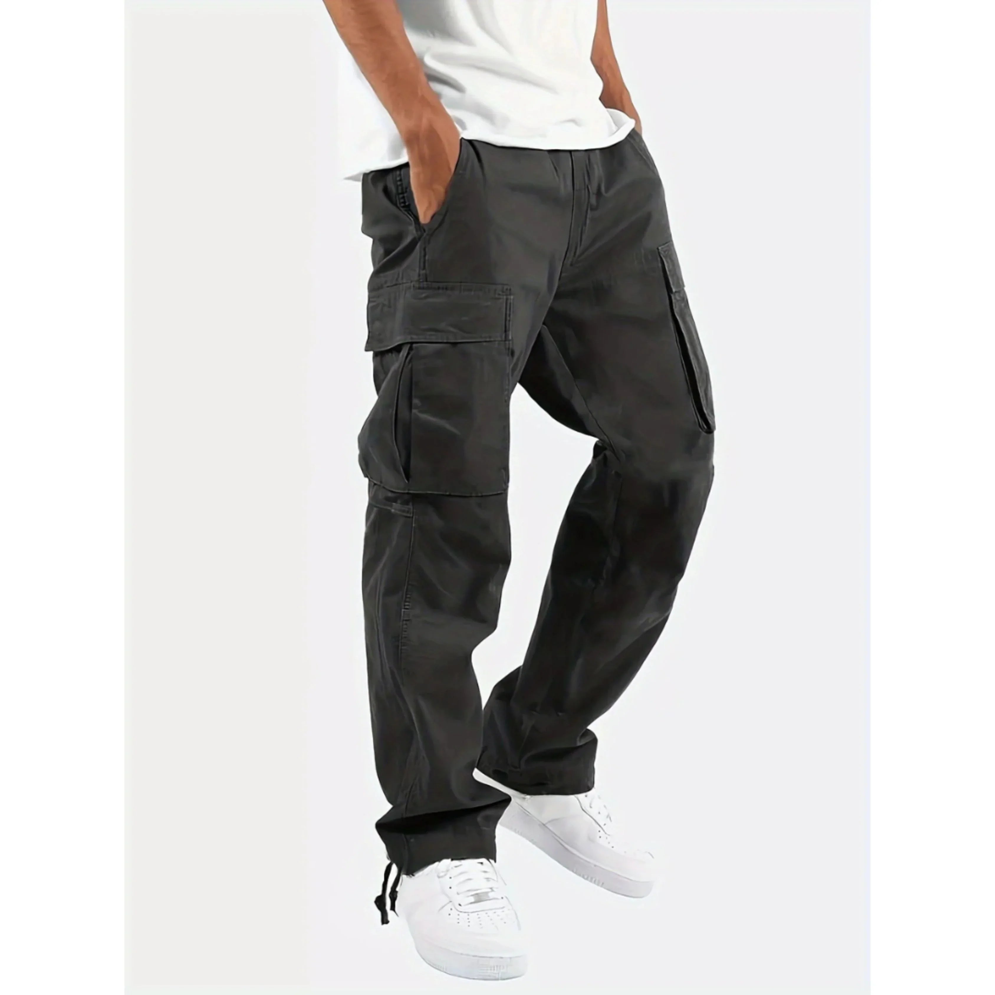 Lance Men's Pants – Wide Straight Cut Cargo Pants, Comfortable & Trendy