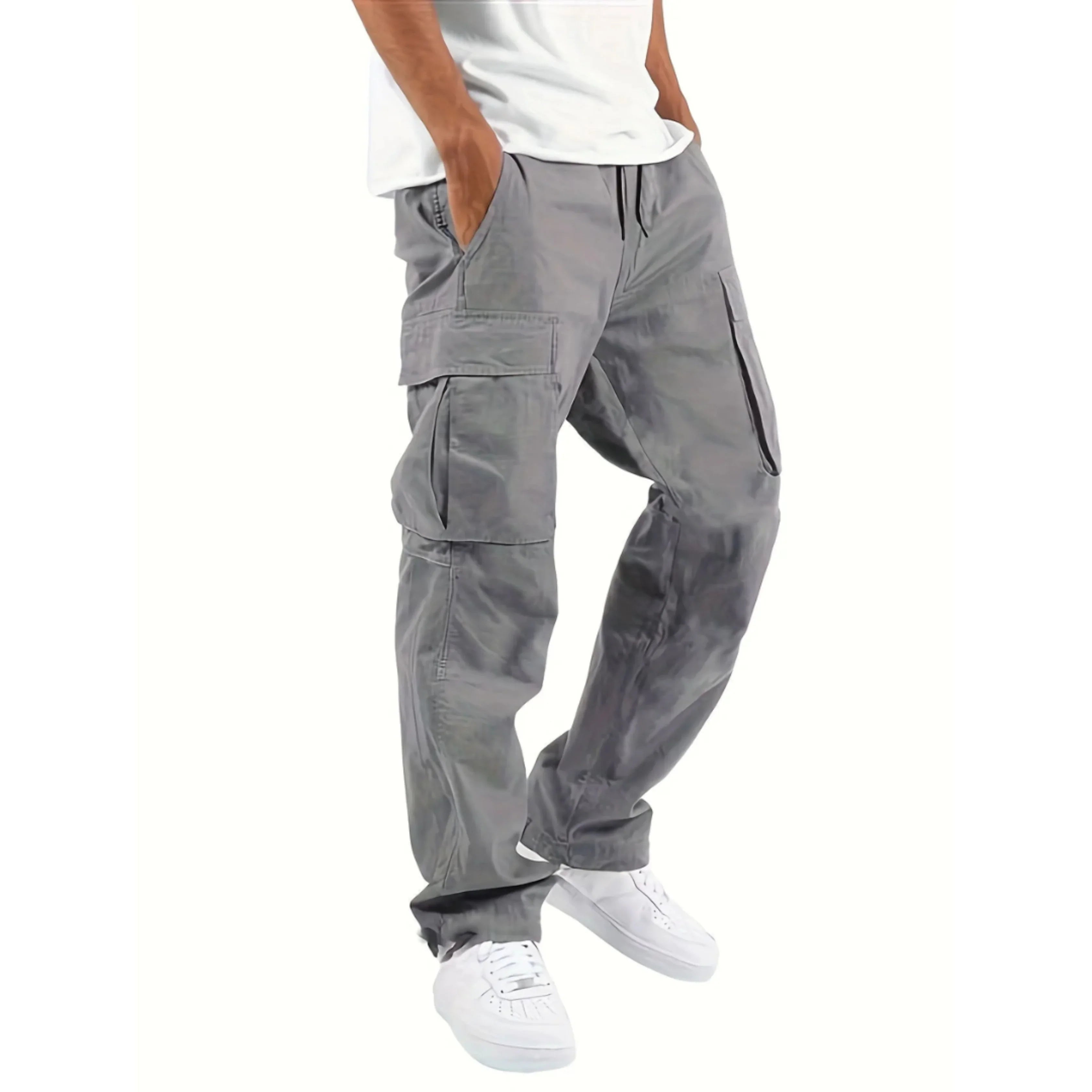 Lance Men's Pants – Wide Straight Cut Cargo Pants, Comfortable & Trendy