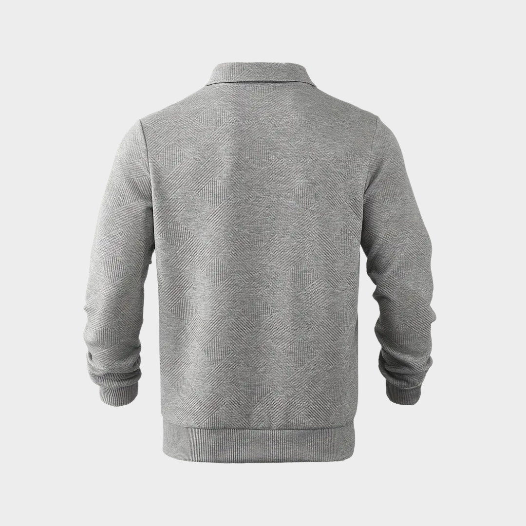 Victor Pull Homme – Teplý pletený svetr s geometrickým vzorem a pohodlným střihem