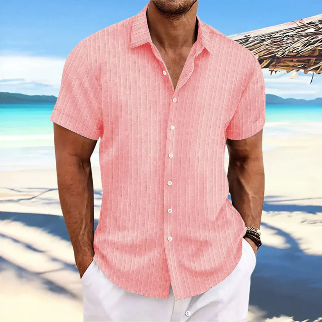 Luke Chemise Herre – Klassisk Skjorte med Korte Ermer & Moderne Snitt for Avslappet Sommerstil