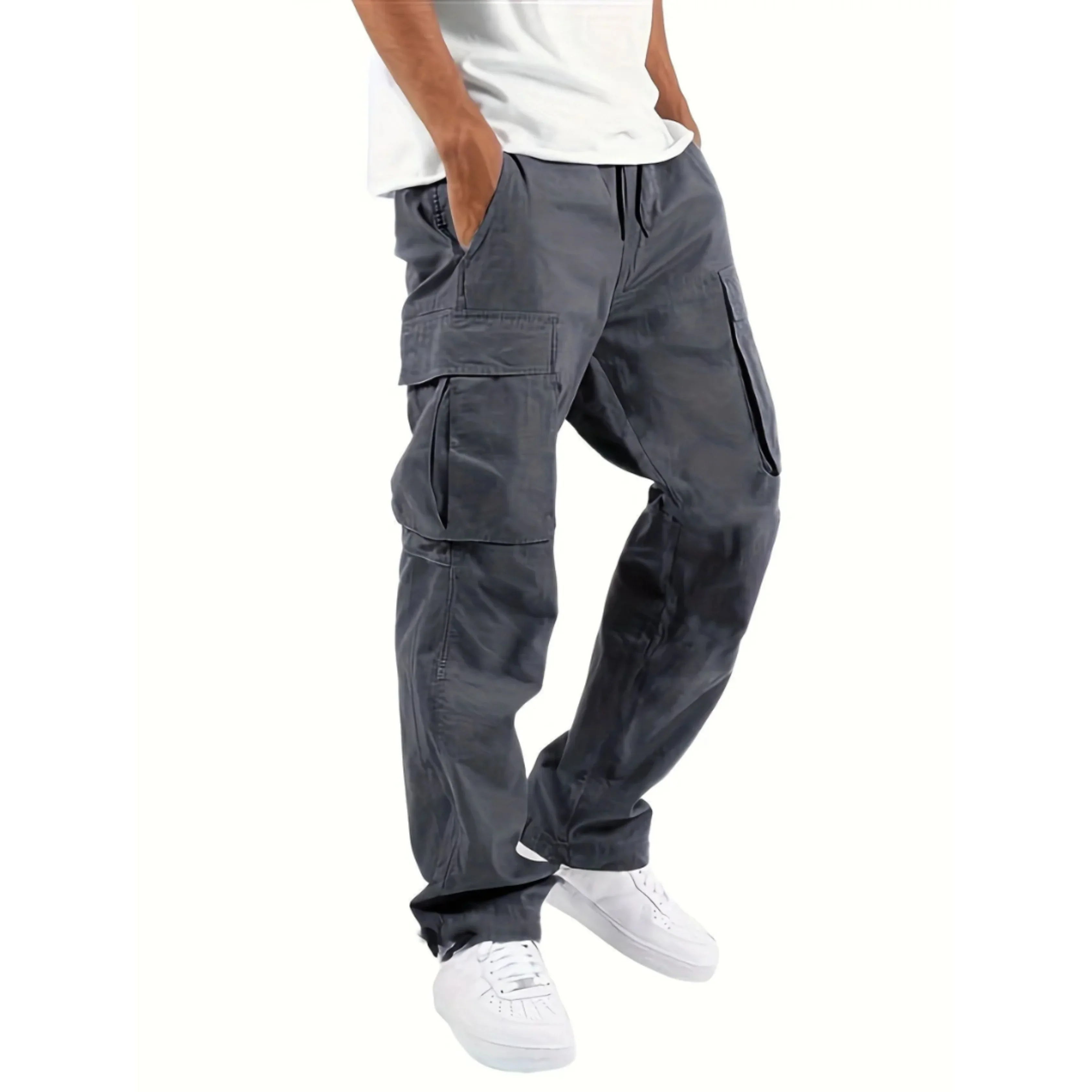 Lance Men's Pants – Wide Straight Cut Cargo Pants, Comfortable & Trendy