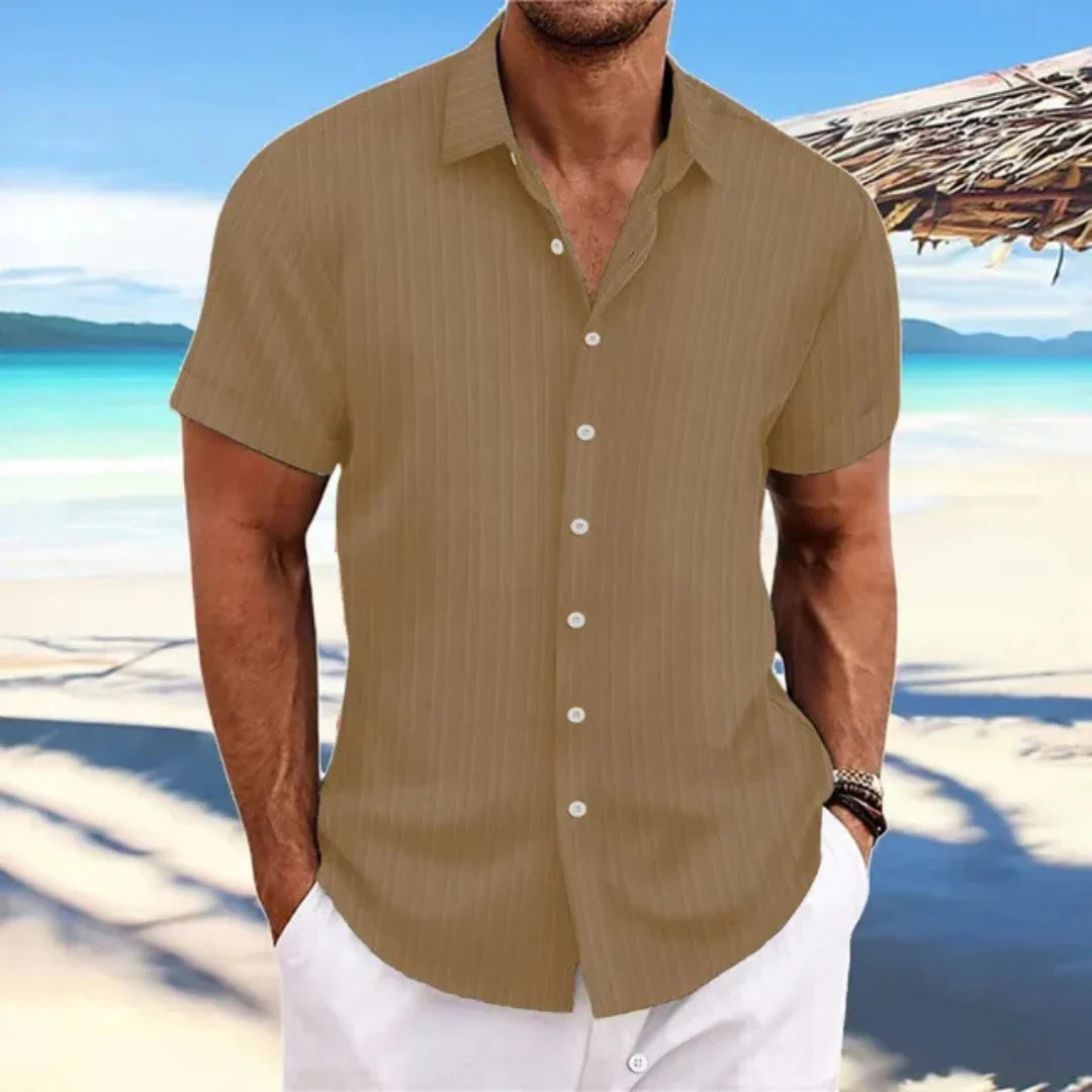 Luke Chemise Herre – Klassisk Skjorte med Korte Ermer & Moderne Snitt for Avslappet Sommerstil