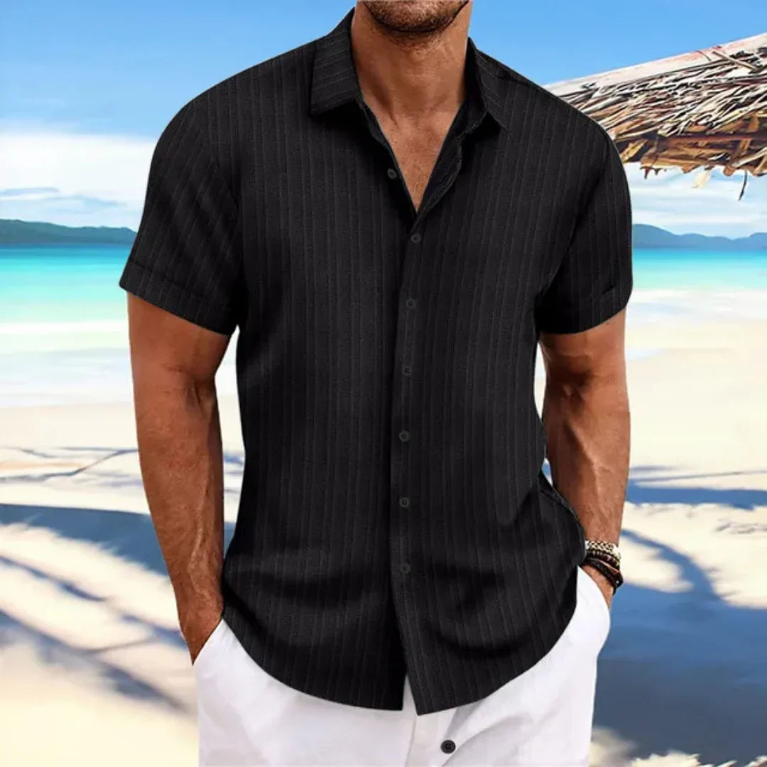 Luke Chemise Herre – Klassisk Skjorte med Korte Ermer & Moderne Snitt for Avslappet Sommerstil