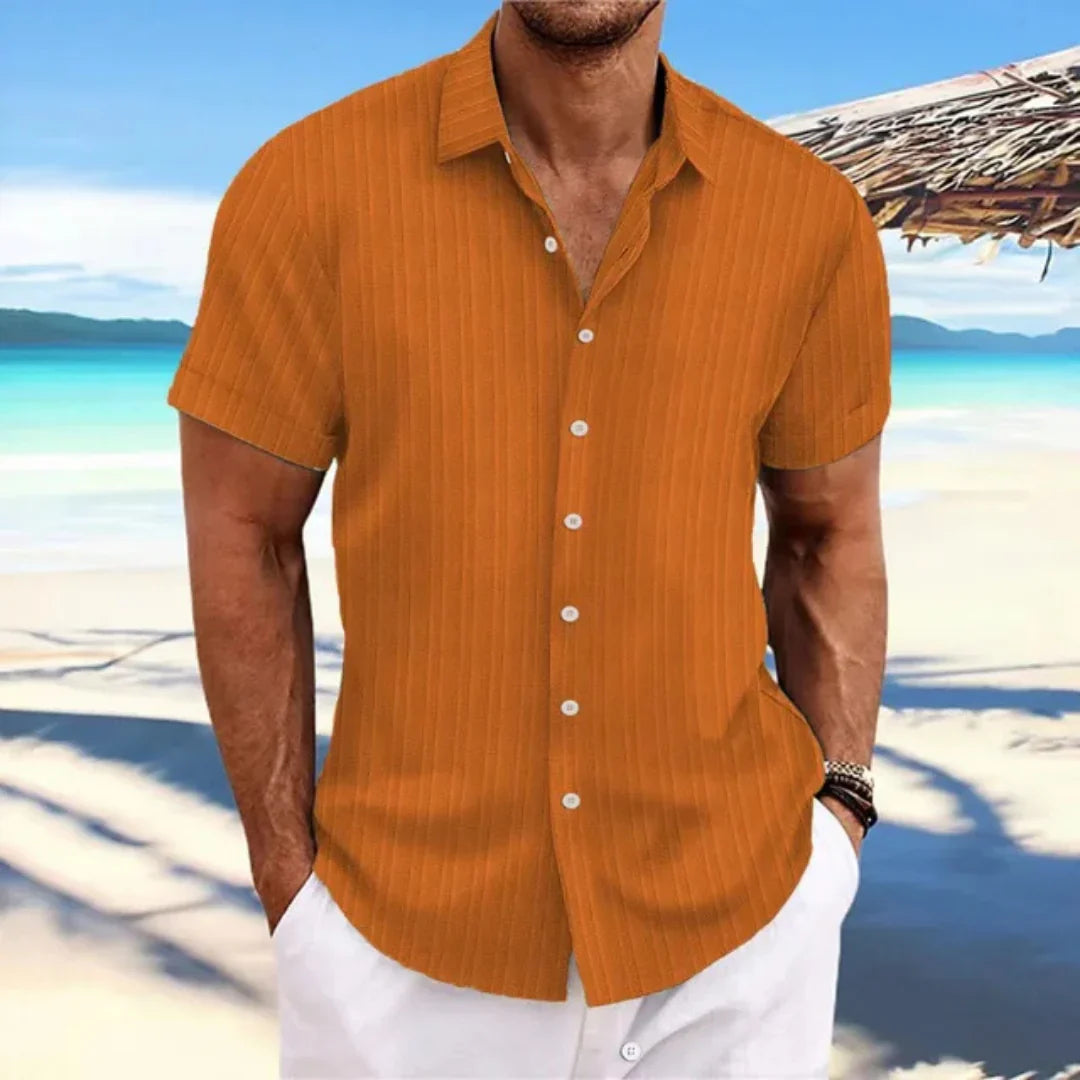 Luke Chemise Herre – Klassisk Skjorte med Korte Ermer & Moderne Snitt for Avslappet Sommerstil