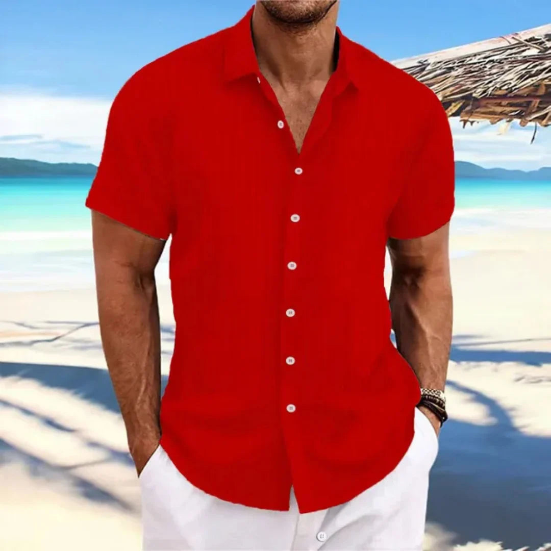 Luke Chemise Herre – Klassisk Skjorte med Korte Ermer & Moderne Snitt for Avslappet Sommerstil