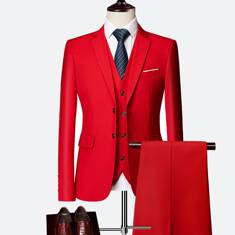 Fato David Homem – Fato Elegante de 3 Peças, Respirável e Confortável para Casamentos e Negócios