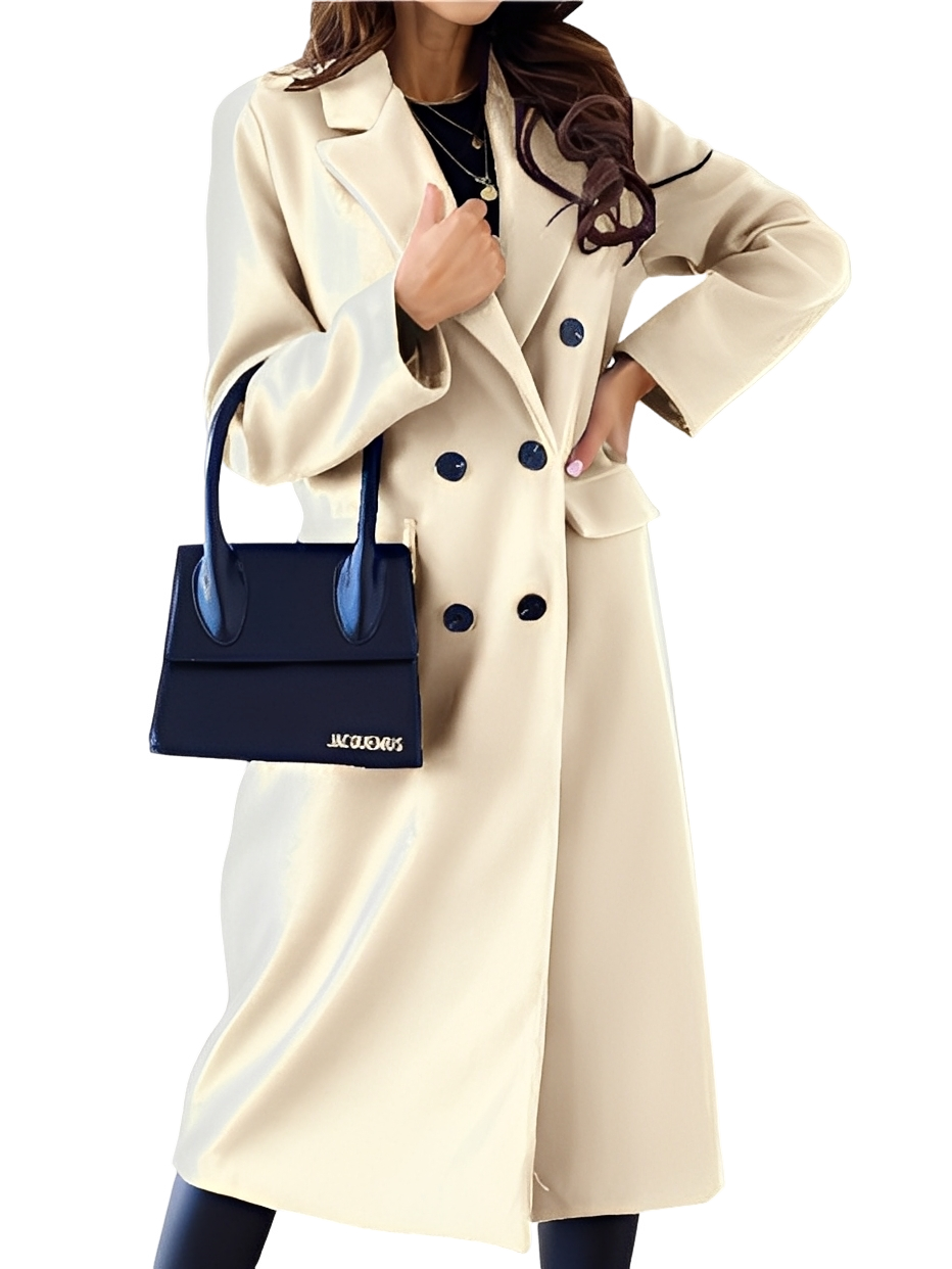 Vivian Manteau Croisé pour Femme – Elegantní a teplá zimní bunda s měkkou podšívkou a rafinovaným střihem