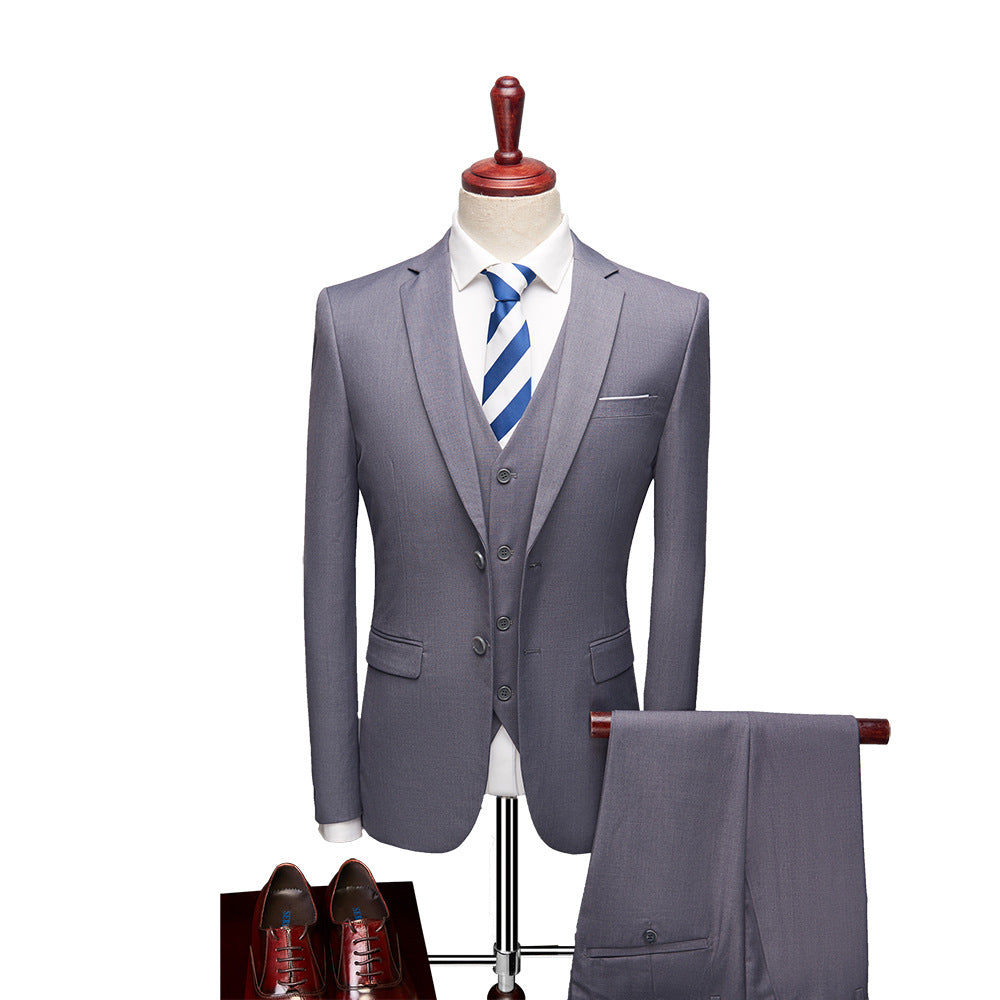 Fato David Homem – Fato Elegante de 3 Peças, Respirável e Confortável para Casamentos e Negócios
