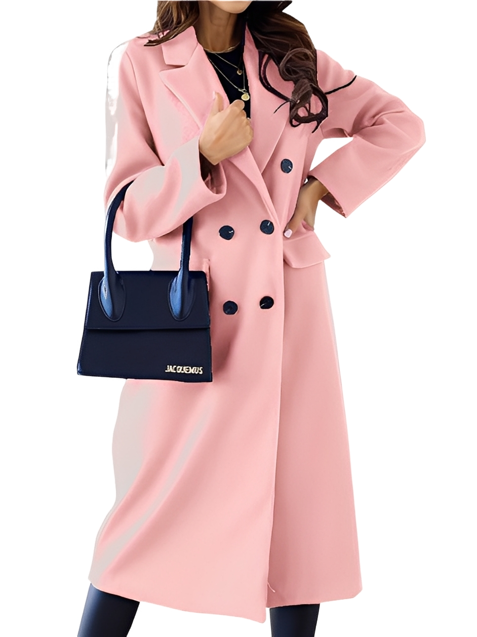 Vivian Manteau Croisé pour Femme – Elegantní a teplá zimní bunda s měkkou podšívkou a rafinovaným střihem