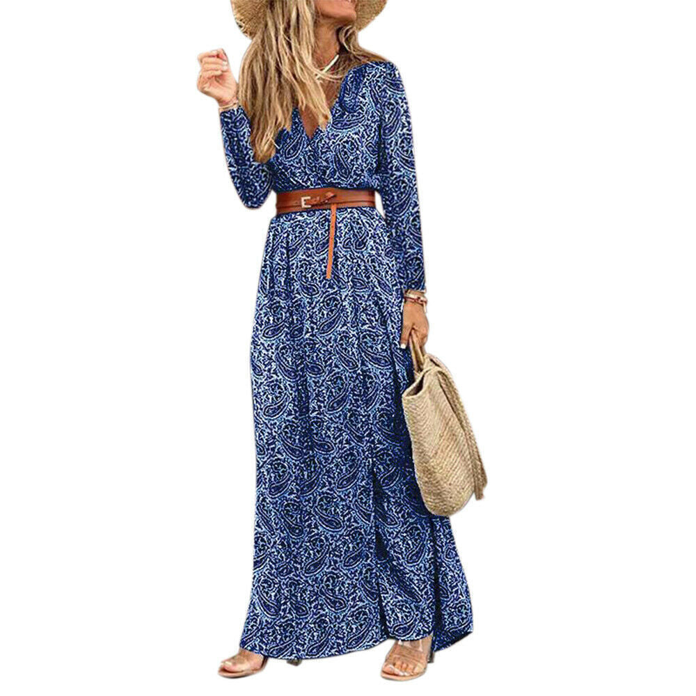 Susan Robe Fleurie Femme – Elegant kjole med V-hals i polyester med komfortabel pasform og smart stil