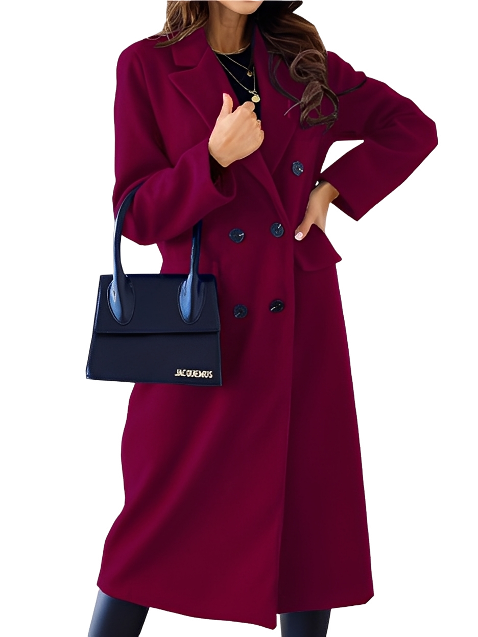Vivian Manteau Croisé pour Femme – Elegantní a teplá zimní bunda s měkkou podšívkou a rafinovaným střihem