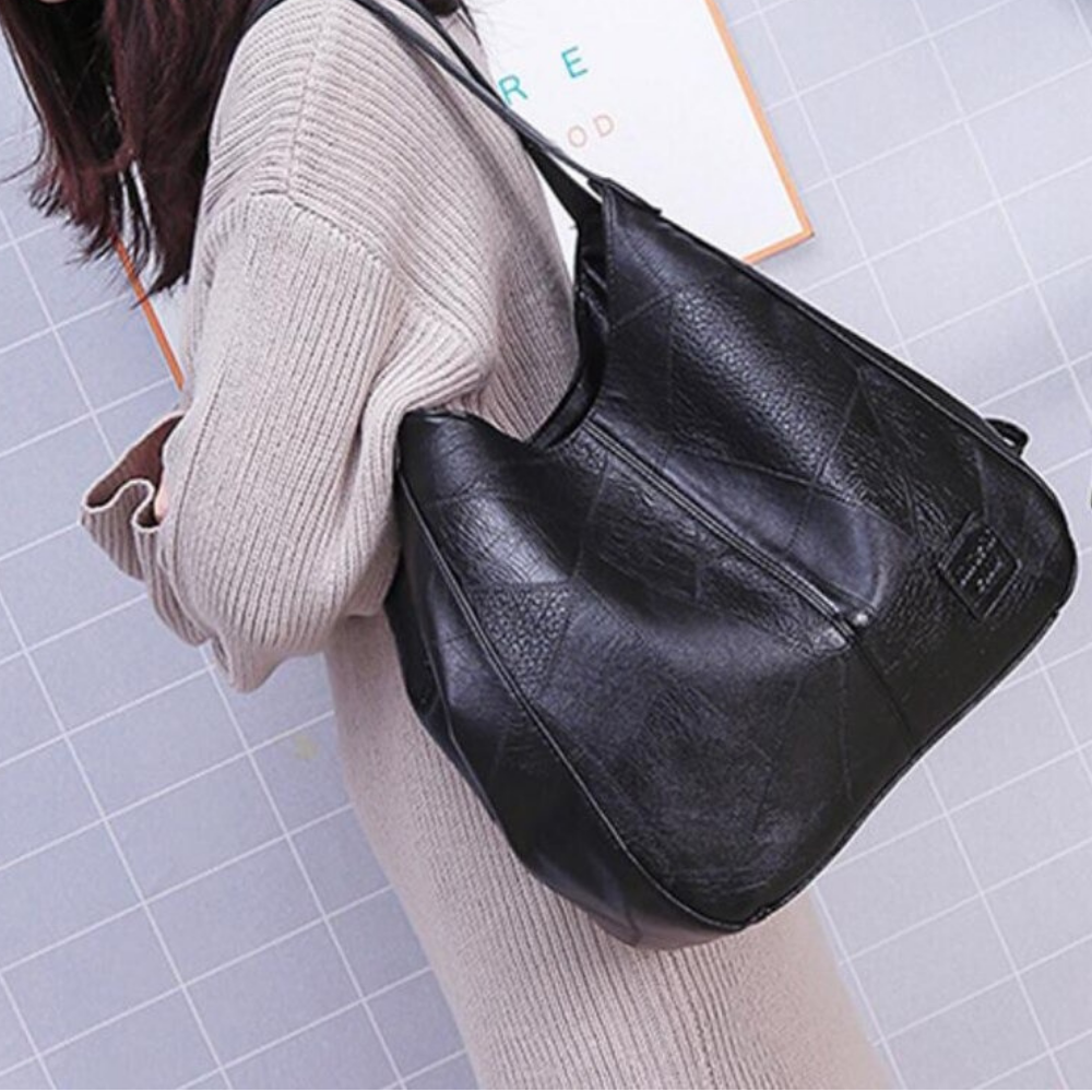 Elowen Sac à Épaule Femme – Luxe en Cuir Véritable avec Design Intemporel et Compartiments Pratiques