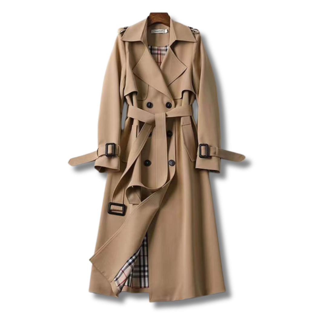 Emilia Trench Femme Élégant – Dlouhý elegantní a všestranný kabát pro všechna roční období