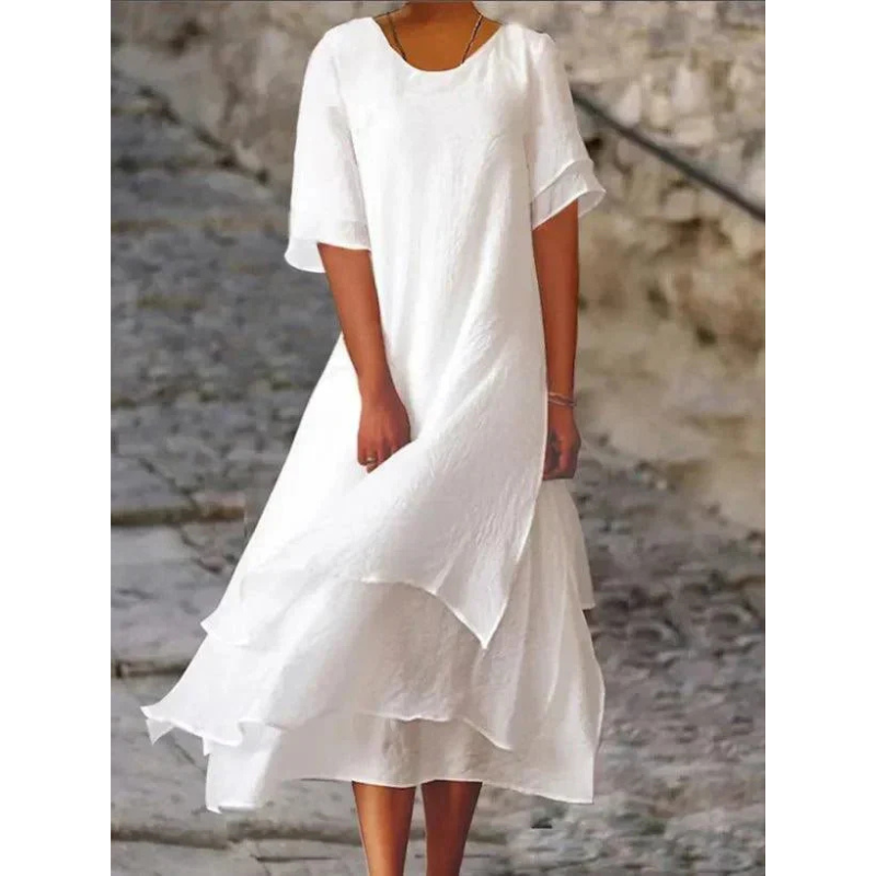 Journee Elegant Kjole Kvinde – Flydende Silhuet & Chic Komfort til Alle Anledninger