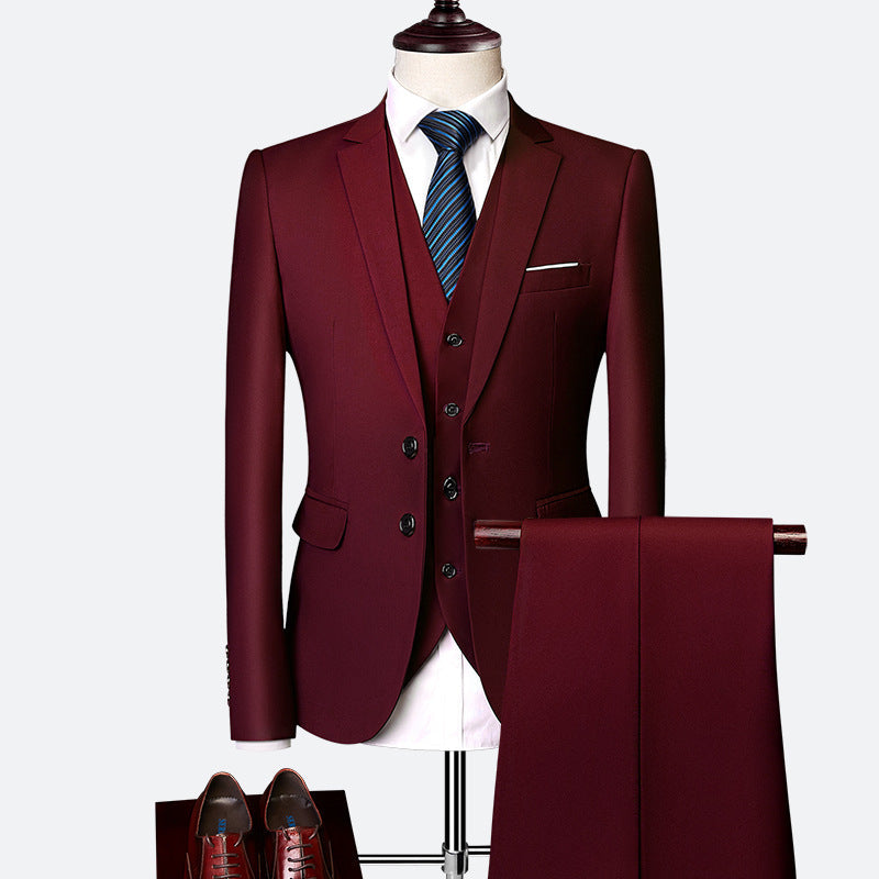 Fato David Homem – Fato Elegante de 3 Peças, Respirável e Confortável para Casamentos e Negócios