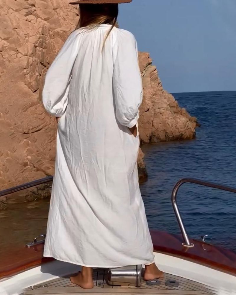 Miranda Casual Robe Woman – Soft Cotton Fabric & Loose Fit for Elegant Comfort