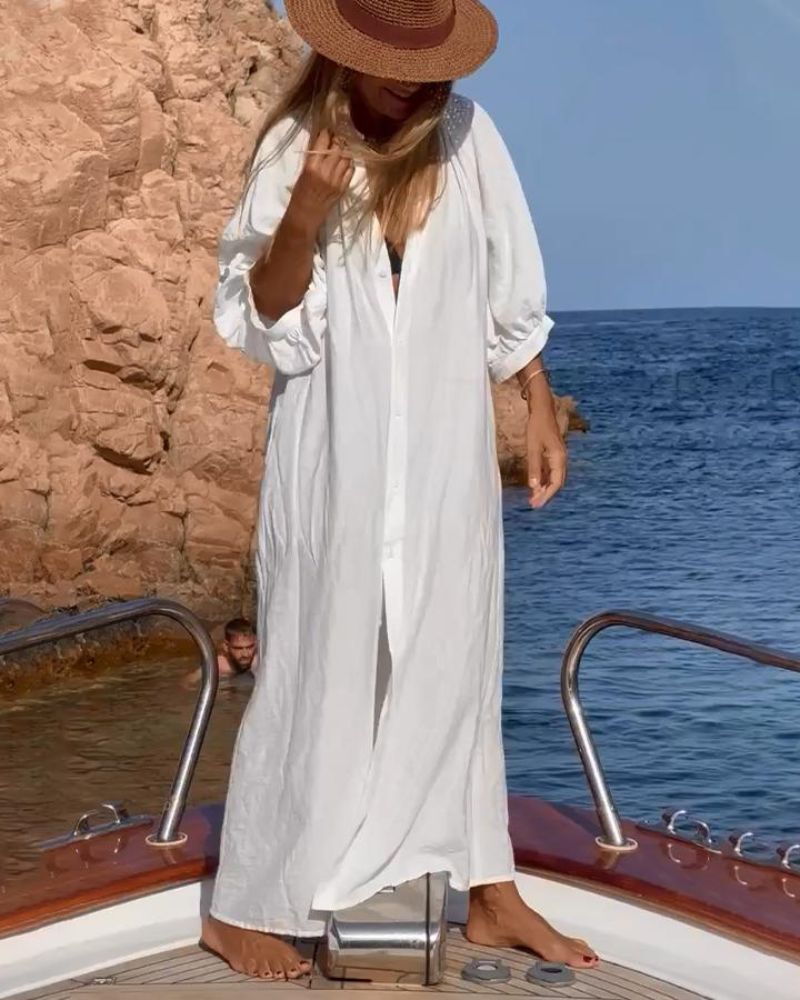 Miranda Casual Robe Woman – Soft Cotton Fabric & Loose Fit for Elegant Comfort