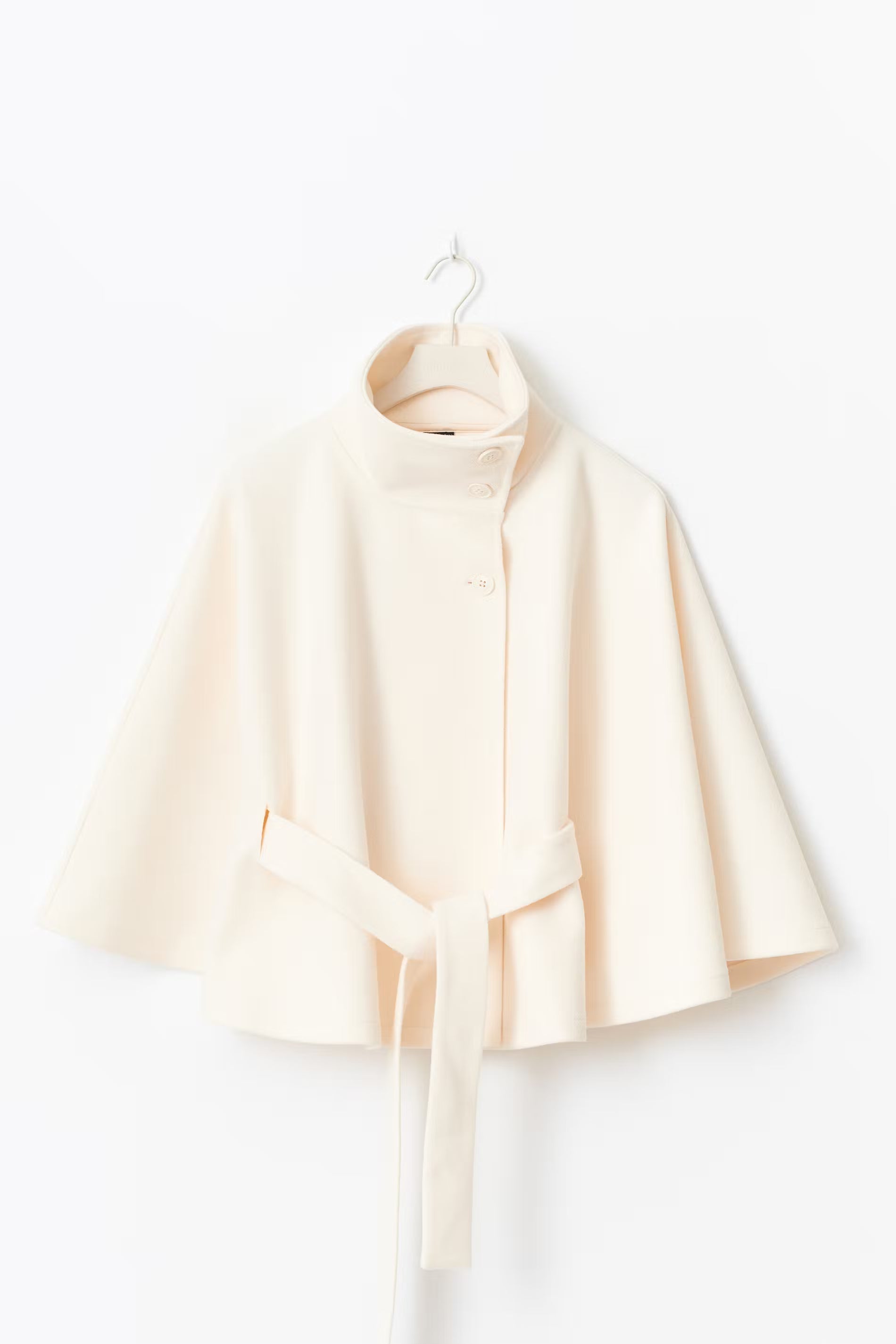 Ivanna Manteau Lana Mujer – Cuello Alto Elegante con Cinturón Desmontable y Corte Casual