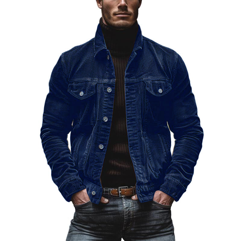 Bryn Corduroy Men's Jacket – Vintage Workwear Style with Functional Pockets
