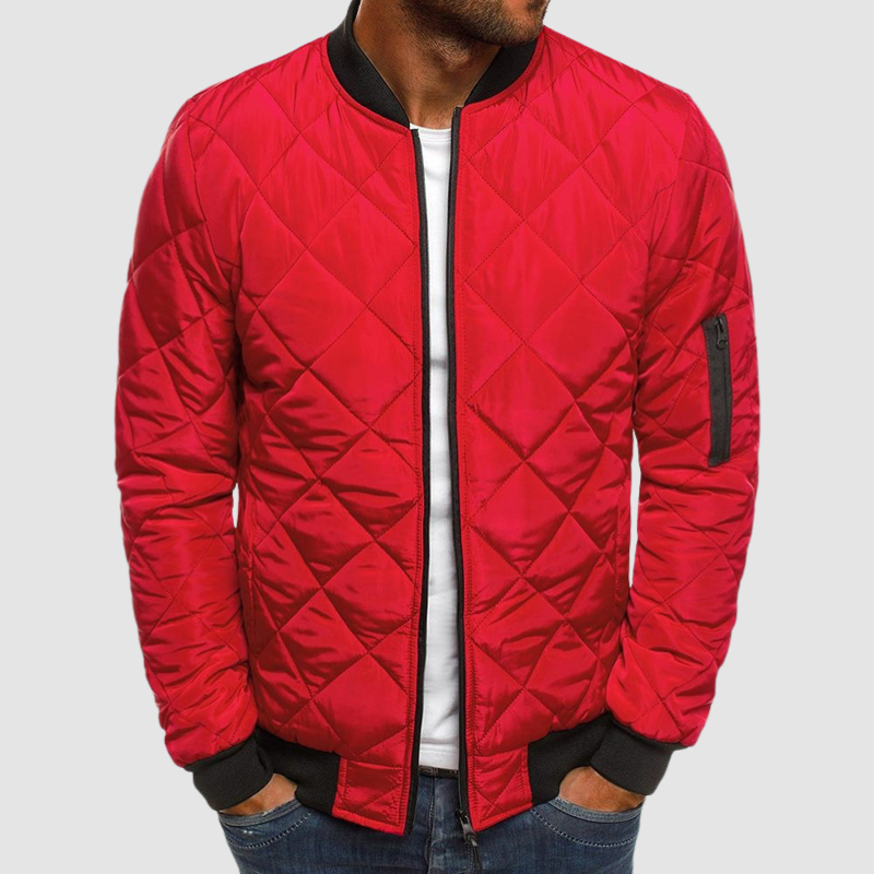 Benedict Veste Matelassée pour Homme – Leicht mit Rautenmuster, Reißverschluss und Taschen