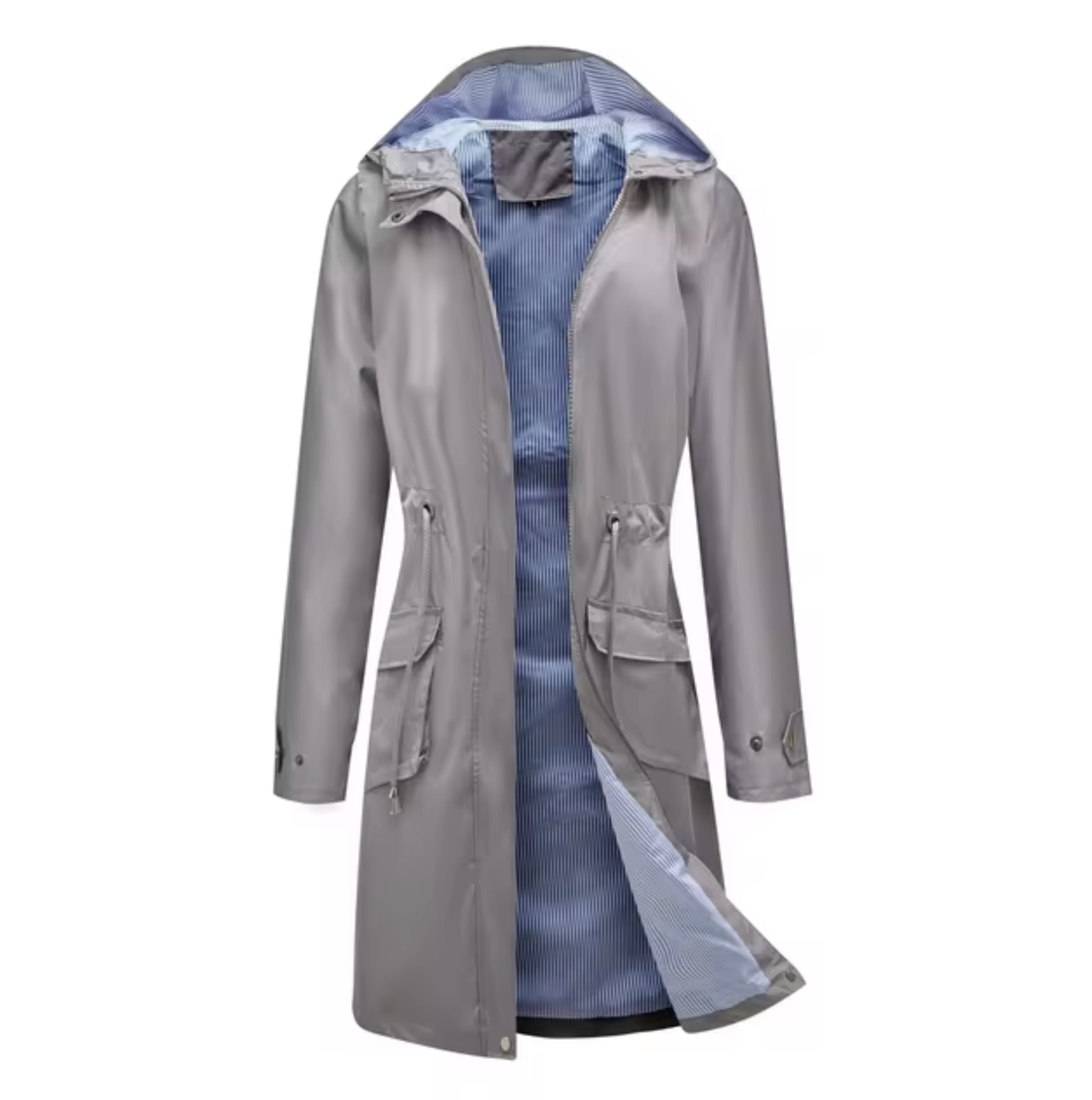 Cappotto da donna Adelaide – Giacca lunga impermeabile con cappuccio e taglio femminile traspirante