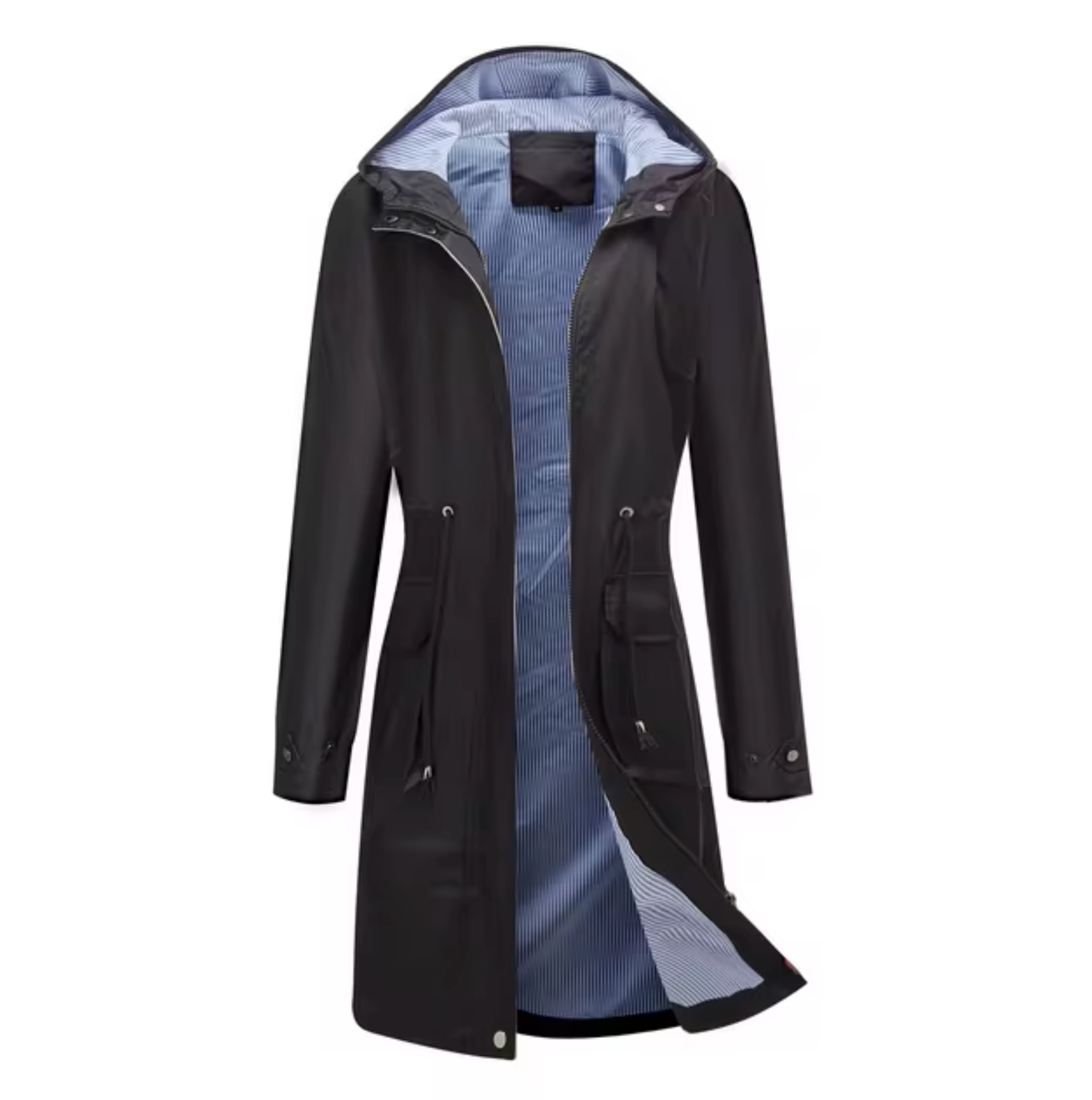 Cappotto da donna Adelaide – Giacca lunga impermeabile con cappuccio e taglio femminile traspirante