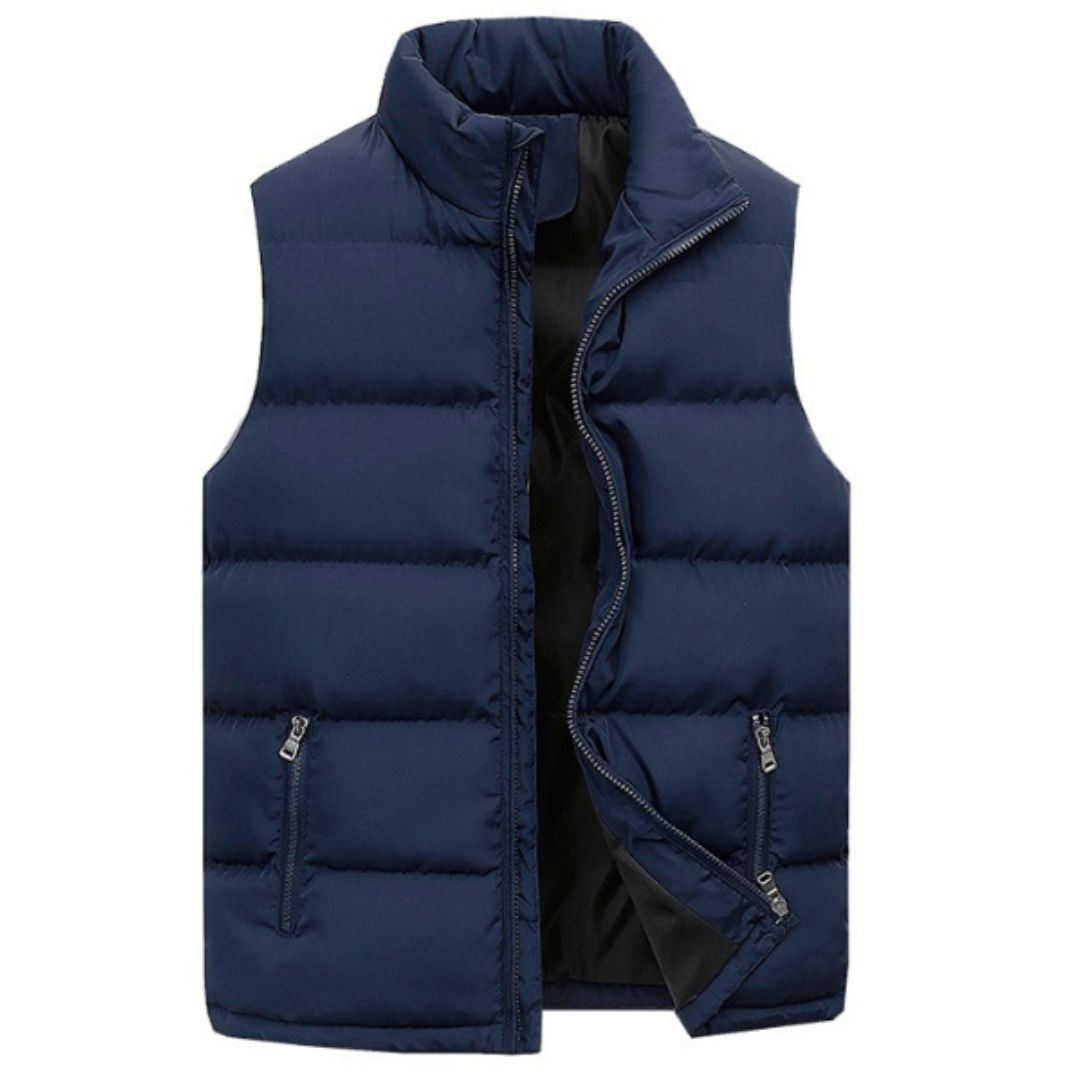 Orion Gilet Homme – Vandtæt & Let Vatteret Vest uden Ærmer med Høj Lynlåset Krave