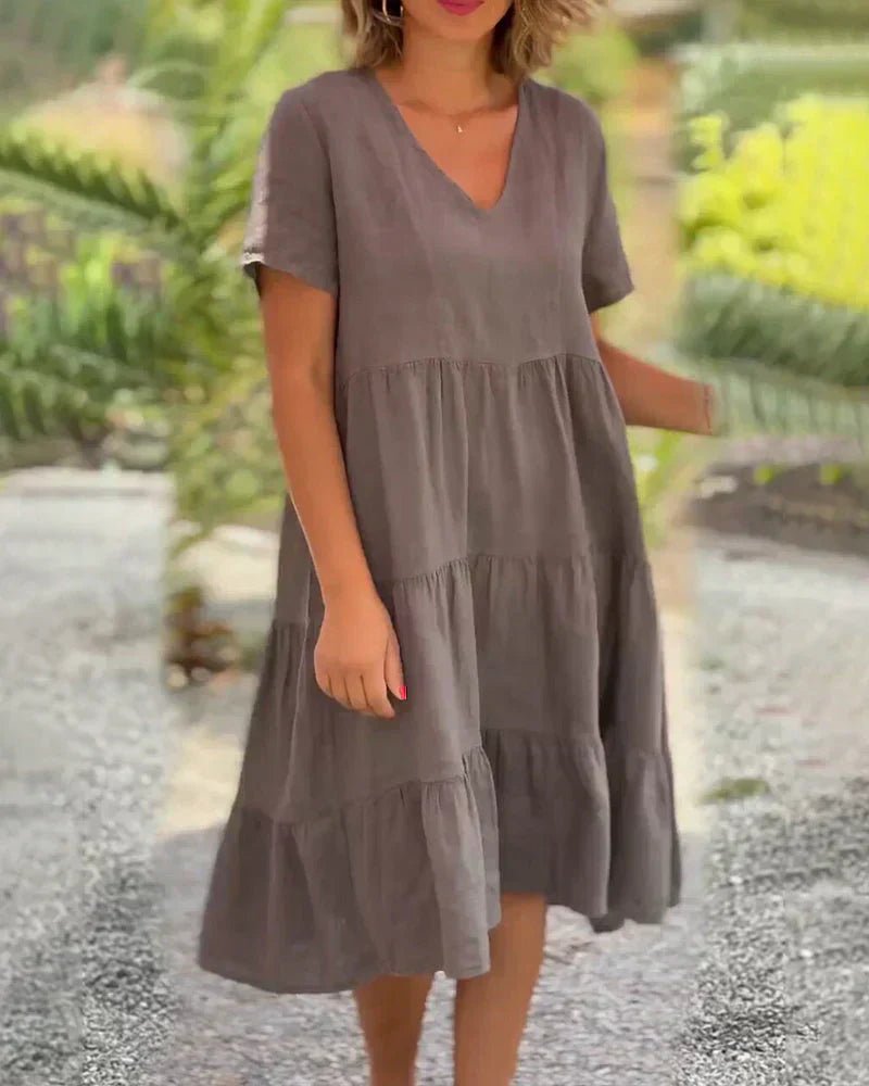 Vestido de Cocktail Feminino Desarae – Vestido Midi com Ombros Descobertos e Silhueta Elegante para Ocasiões Especiais