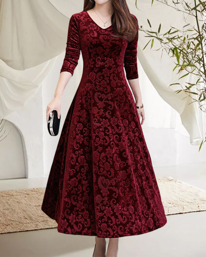 Margaret Robe Femme – Elegant A-line Dress with Feminine Cut for Festive Occasions