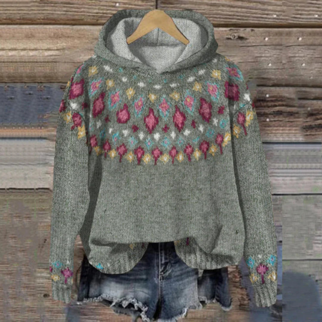 Felpa con cappuccio da donna Miriam: comoda e versatile felpa con cappuccio vintage da indossare tutti i giorni