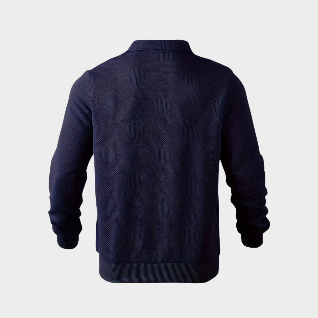 Victor Pull Homme – Teplý pletený svetr s geometrickým vzorem a pohodlným střihem