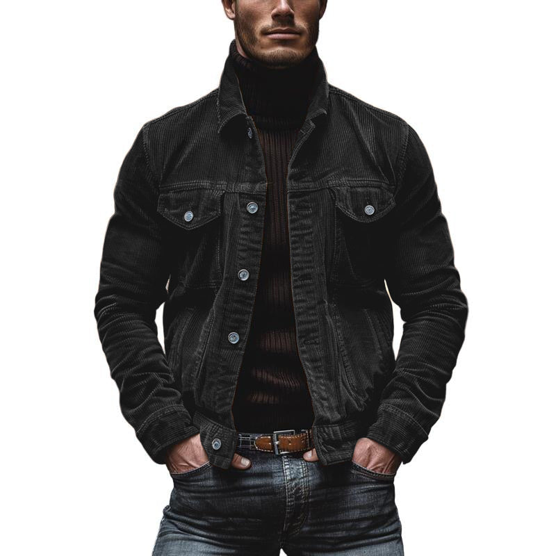 Bryn Corduroy Men's Jacket – Vintage Workwear Style with Functional Pockets
