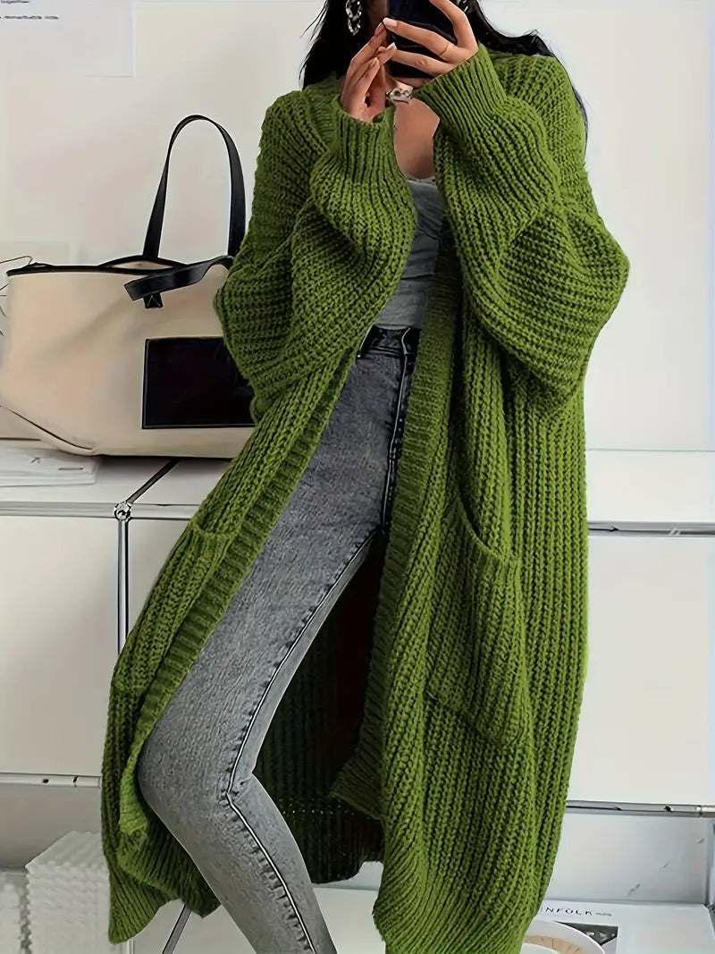 Colete Marina Mulher – Colete Comprido de Malha Suave e Elegante para Outono com Corte Confortável