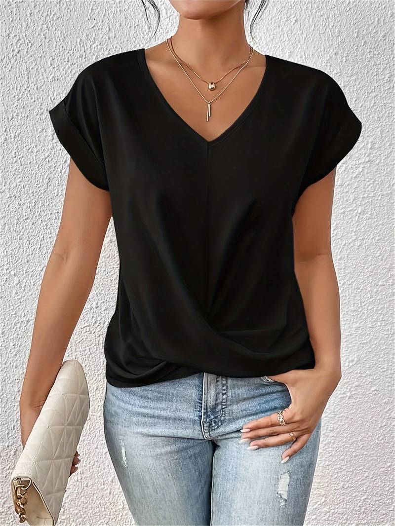 Vera-Lynn Damesblouse – Licht Zomers Shirt met Korte Mouwen en Comfortabele Pasvorm