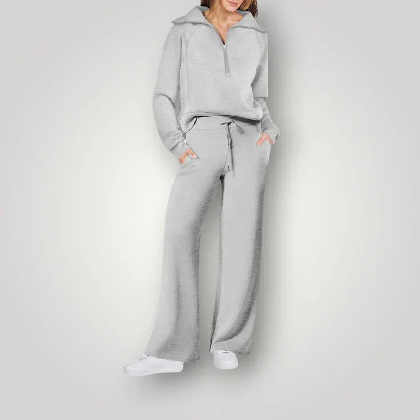 Completo da casa da donna Ellie: comodo set casual con vestibilità elegante e tessuto morbido