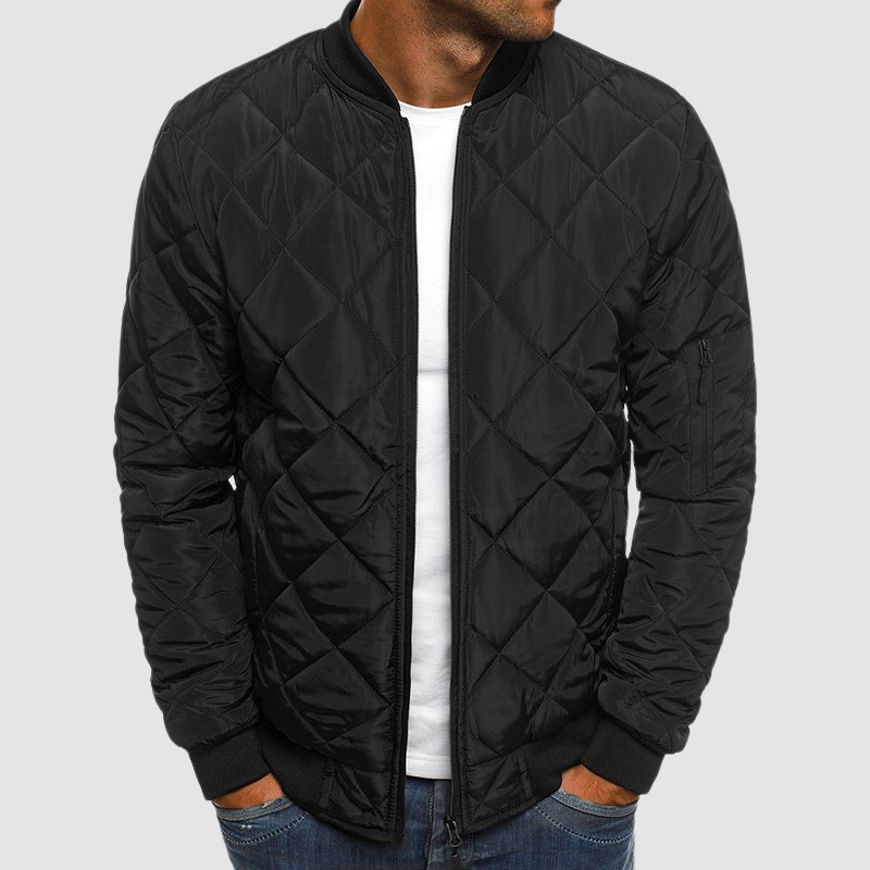 Benedict Veste Matelassée pour Homme – Leicht mit Rautenmuster, Reißverschluss und Taschen