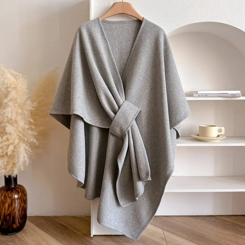 Vivian Manteau Cape Dámska – Elegantné zimné pončo vetruodolné z jemných a teplých mikrovlákien