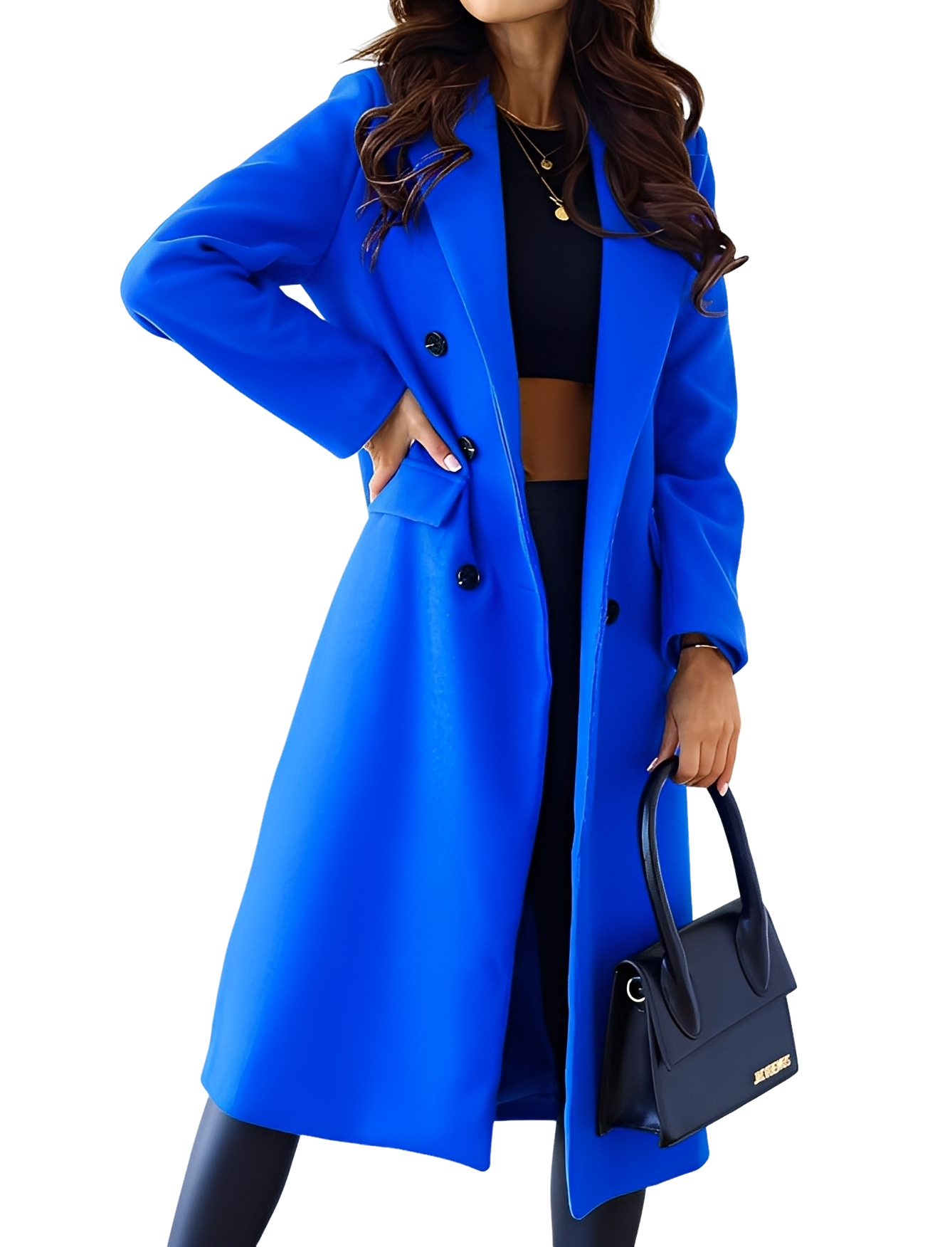 Vivian Manteau Croisé pour Femme – Elegantní a teplá zimní bunda s měkkou podšívkou a rafinovaným střihem