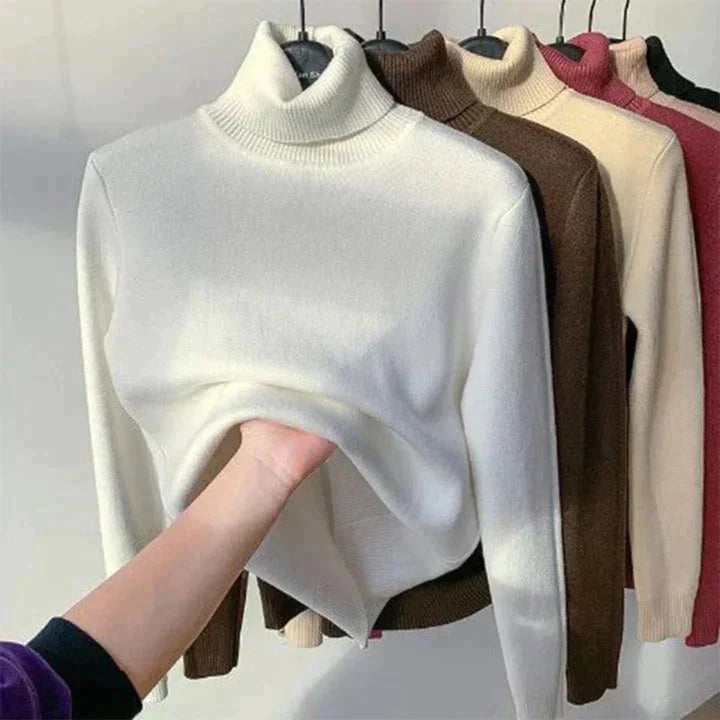 Maglione da donna Delaney: comodo maglione lavorato a maglia con calda fodera in pile per l'inverno