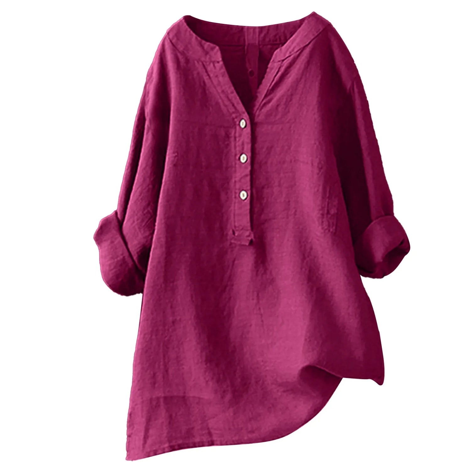 Bluza Crimson Femme – Țesătură Ușoară și Respirabilă, Guler în V Roșu Intens & Stil Polivalent