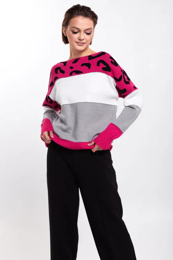 Alianna Pull Femme – Polar leopard chic moale și confortabil pentru stil casual