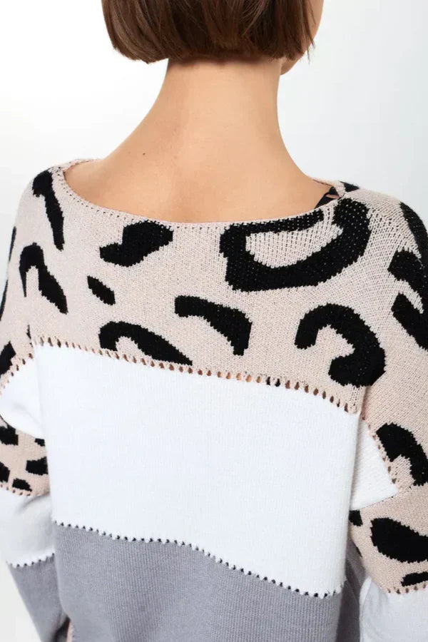 Alianna Pull Femme – Polar leopard chic moale și confortabil pentru stil casual